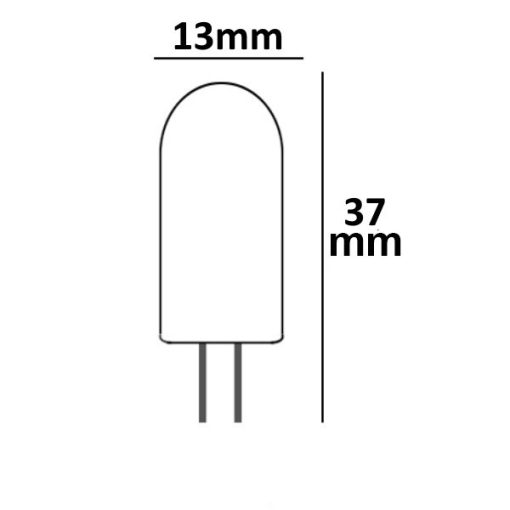 G4 LED fényforrás, 24 SMD, 1,5 W, öntött, meleg fehér
