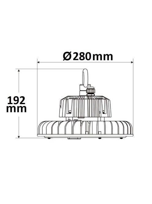 LED csarnoklámpa FL, 200 W, IP65 semleges fehér, 120°, 1-10 V dimmelheto