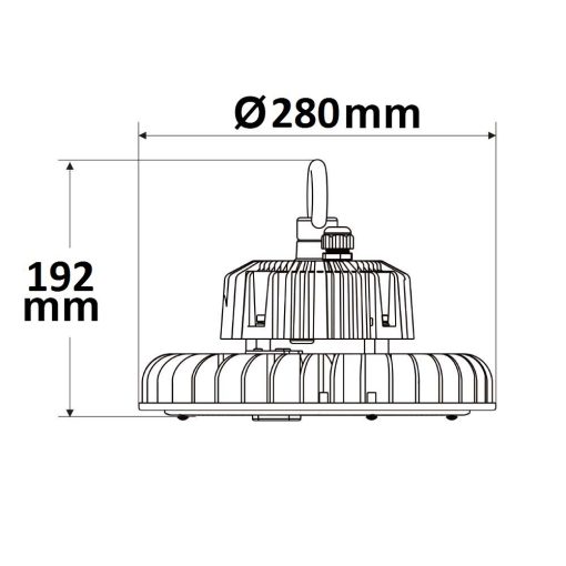 LED csarnoklámpa FL, 200 W, IP65 semleges fehér, 120°, 1-10 V dimmelheto