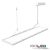   LED Office függesztett lámpa, Up+Down, 20+20 W, 30x120 cm, fehér, UGR<19, 3000K, dimmelheto