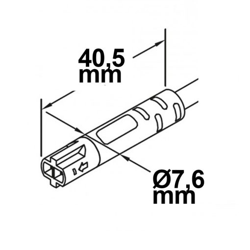 Mini-Plug csatlakozókábel male, 1m, 2x0,75, IP54, fehér-zöld, max. 48V/6A