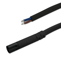   Mini-Plug csatlakozókábel male, 1m, 2x0,75, IP54, fekete, max. 48V/6A