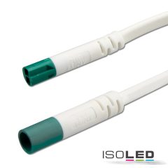   Mini-Plug hosszabbító male-female, 1m, 2x0,75, IP54, fehér-zöld, max. 48V/6A