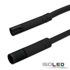   Mini-Plug hosszabbító male-female, 1m, 2x0,75, IP54, fekete, max. 48V/6A