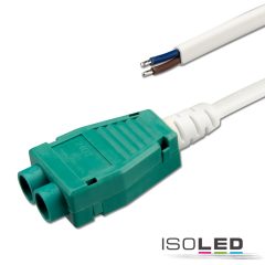   Mini-Plug 2-utas elosztó female, 1m, 2x0,75, IP54, fehér-zöld, max. 48V/6A