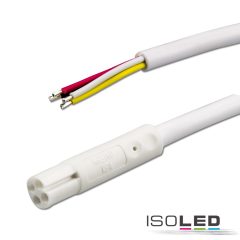   Mini-Plug RGB csatlakozókábel male, 1m, 4 pólusú, IP54, fehér, max. 48V/6A