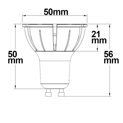 GU10 teljes spektrumú LED szpot fényíforrás, 7 W, COB, 36°, 2700K, dimmelheto