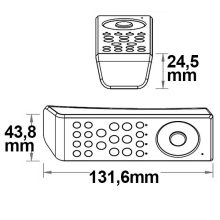 Sys-One RGB+W 8 zónás fekete távirányító