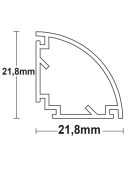 LED CORNER13 SAROKPROFIL, opál/szatinált, 200 cm