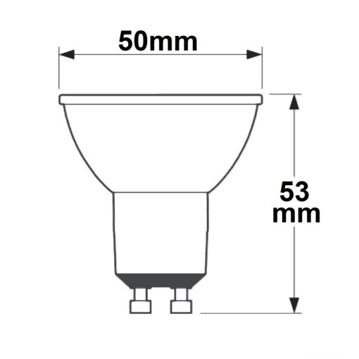 GU10 LED szpot fényforrás, SUNSET, 5,5 W, 60°, 2200-3000K, CRI90, dim-to-warm