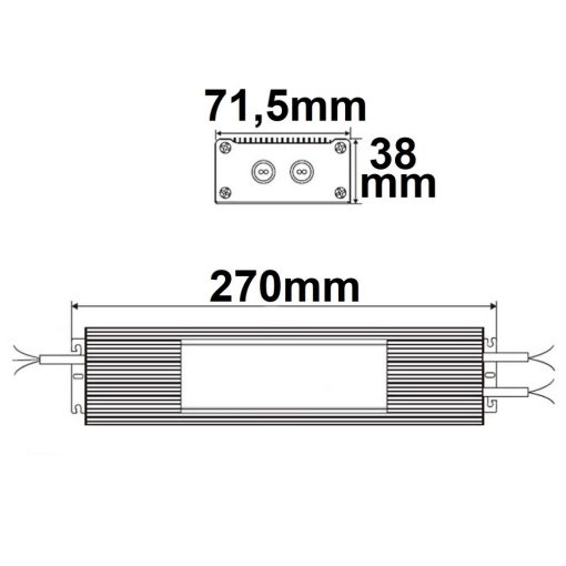 LED trafó 24V/DC, 10-300W, IP66, SELV