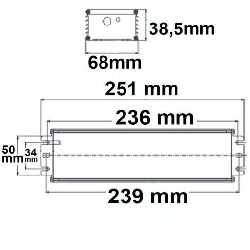 LED trafó 24 V/DC, 0-240 W, 1-10 V dimmelheto, IP67