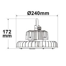 LED csarnoklámpa FL, 120 W, IP65 semleges fehér, 120°, 1-10 V dimmelheto