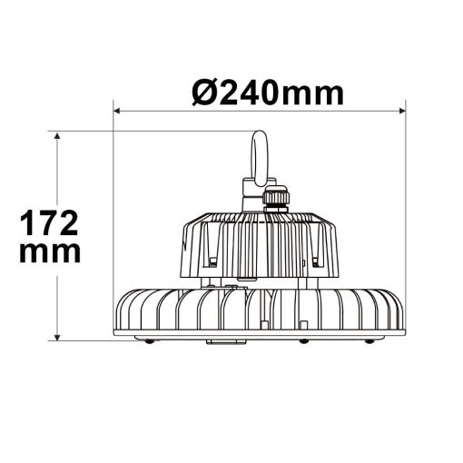 LED csarnoklámpa FL, 120 W, IP65 semleges fehér, 120°, 1-10 V dimmelheto