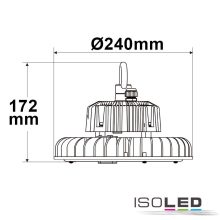 LED csarnoklámpa FL, 120 W, IP65 semleges fehér, 120°, 1-10 V dimmelheto