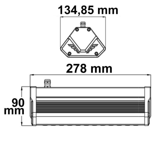LED csarnoklámpa LN, 50W, 30°*70°, IP65, 1-10 V dimmelheto, semleges fehér
