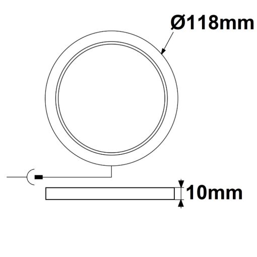 LED mélysugárzó Flex 8W, prizma, 120°, lyukkivágás 50-100mm, semleges fehér