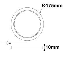 LED mélysugárzó Flex 15W, prizma, 120°, lyukkivágás 50-160mm, semleges fehér