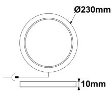 LED mélysugárzó Flex 23W, prizmás, 120°, 50-210mm lyukkivágás, semleges fehér