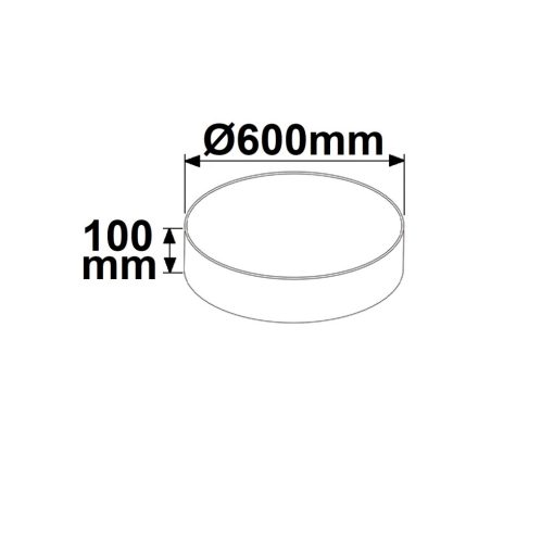 LED mennyezeti lámpa, D=60 cm, fehér, 52 W, ColorSwitch 3000|3500|4000 K, dimmelheto