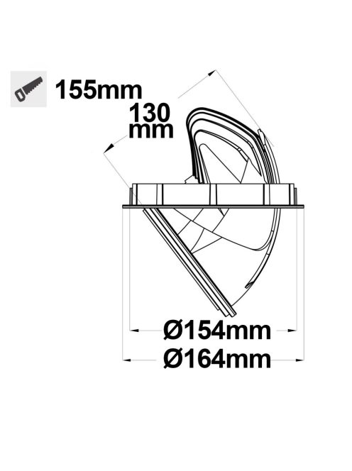 LED mélysugárzó üzletekbe "Sphere", 35 W, kifordítható, fehér, meleg fehér