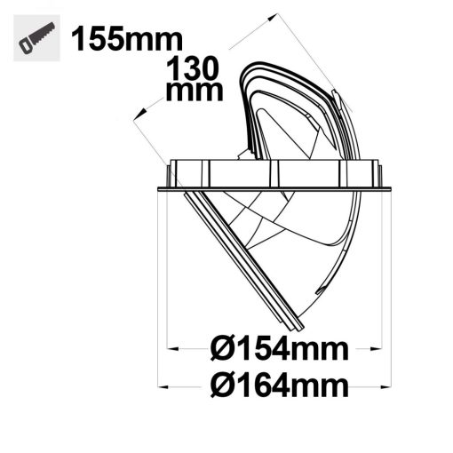 LED mélysugárzó üzletekbe "Sphere", 35 W, kifordítható, fehér, meleg fehér