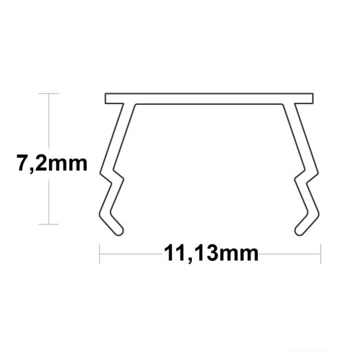COVER27 fedél Planar/Double Curve kész profilhoz, , opál, H:200 cm