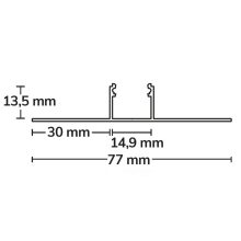 LED kész T-profil 14, 200 cm