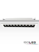 LED süllyesztett szpotlámpa vetítolencsés vonal, fehér/fekete, 20 W, semleges fehér, billentheto