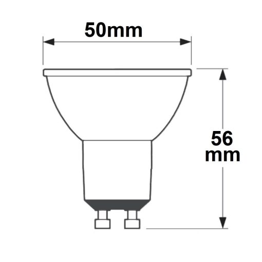 GU10 LED szpot fényforrás 5 W, 45°, prizmás, meleg fehér, dimmelheto