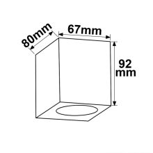 Kültéri fali lámpa, fel/le, IP54, 1xGU10, homok fekete