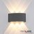   Kültéri LED fali lámpa, fel/le, IP54, 6*1 W CREE, homok fekete, meleg fehér