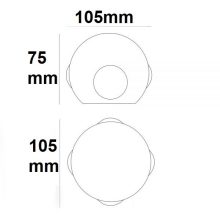 Kültéri LED fali lámpa,fel/le, IP54, 4*1 W, homok fekete, meleg fehér