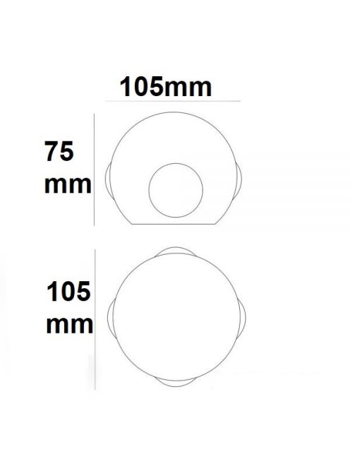 Kültéri LED fali lámpa,fel/le, IP54, 4*1 W, homok fekete, meleg fehér