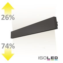 LED fali lámpa, lineáris 900, 30 W, fekete, meleg fehér