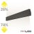 LED fali lámpa, lineáris 900, 30 W, fekete, meleg fehér
