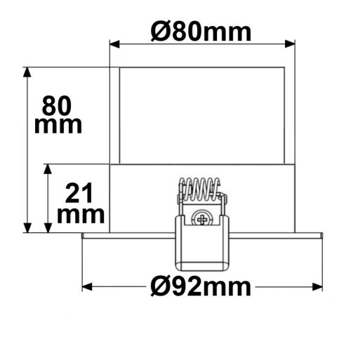 Beépíthési keret kerek, lyukkivágás 80mm, fekete + fekete-arany, GU10/MR16 spotokhoz