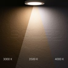 LED süllyesztett/felületre szerelt lámpa Slim Flex, 6 W, ColorSwitch 3000K|3500k|4000K, fehér