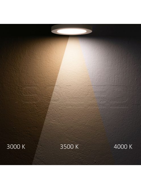 LED süllyesztett/felületre szerelt lámpa Slim Flex, 12 W, ColorSwitch 3000K|3500k|4000K, fehér