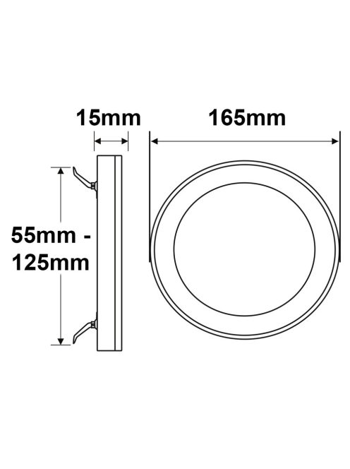 LED süllyesztett/felületre szerelt lámpa Slim Flex, 12 W, ColorSwitch 3000K|3500k|4000K, fehér
