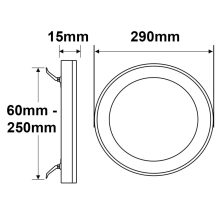 LED süllyesztett/felületre szerelt lámpa Slim Flex 24 W, ColorSwitch 3000K|3500k|4000K, fehér