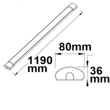 Felületre szerelheto lámpa 120cm, 40W, IP42, Color Switch 3000|3500|4000K