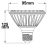 LED PAR30 fényforrás, E27, 230V, 32W, 30°, meleg fehér