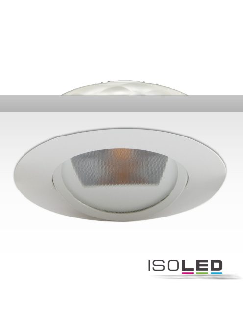 LED aszimmetrikus süllyesztett szpotlámpa, fehér, 8W, 50°, IP44, kerek, meleg fehér, dimmelheto
