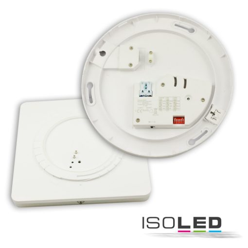 LED mennyezeti/fali lámpák HF érzékelovel, 24 W, négyszögletes, IP54, ColorSwitch 3000K|4000K, fehér