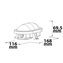 LED pince lámpa HF mozgásérzékelovel 10 W,  IP54, fehér, semleges fehér