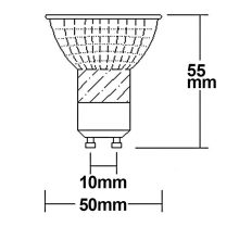 GU10 LED szpot fényforrás 5W, 45°, prizmatikus, 4000K, CRI90