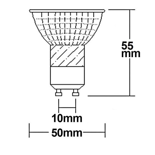 GU10 LED szpot fényforrás 5W, 45°, prizmatikus, 4000K, CRI90