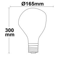 E27 Vintage Line LED deko fényforrás 165, 4 W ultrameleg fehér, borostyán üveg, dimmelheto