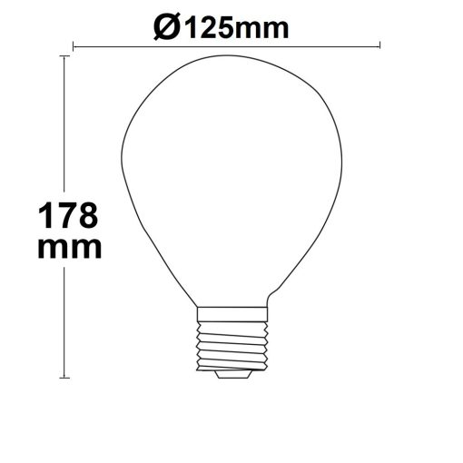 E27 Vintage Line LED deko fényforrás 125, 4 W ultrameleg fehér, borostyán üveg, dimmelheto